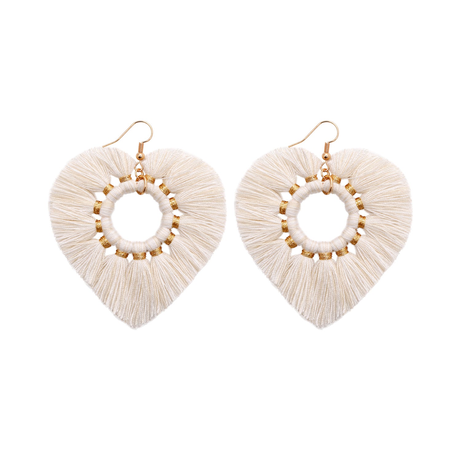Wholesale Tassels Heart Beads Earrings